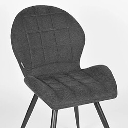 LABEL51 Chaises à manger lot de 2 51x64x87 cm tissage anthracite pas cher