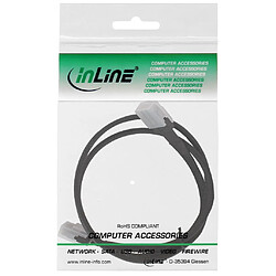 Avis InLine® SAS Cable int. Mini-SAS SFF-8087 à Mini-SAS SFF-8087 avec bande latérale de 1 m