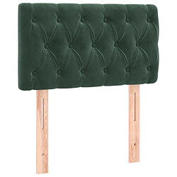 vidaXL Tête de lit Vert foncé 80x7x78/88 cm Velours