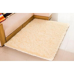 Avis 40x90cm tapis de laine artificielle moelleux tapis de sol tapis de siège coussin beige