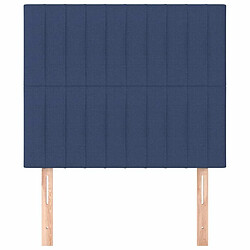 Avis Maison Chic Lot de 2 Têtes de lit design Bleu pour chambre - Décoration de lit 100x5x78/88 cm Tissu -MN98223