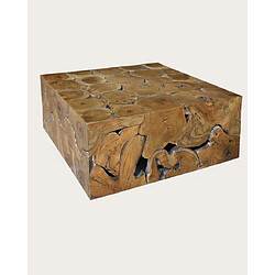 Avis UNIQKA Craft - Table basse carrée en puzzle de teck