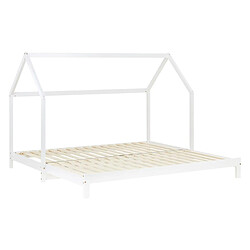 Acheter Homestyle4U Lit Cabane Enfant 90x200 cm - blanc