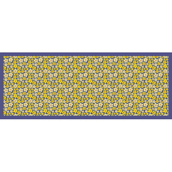 Alter Chemin de cuisine, 100% Made in Italy, Tapis antitache avec impression numérique, Chemin de table antidérapant et lavable, Modèle Fleurs - Bettina, cm 140x52