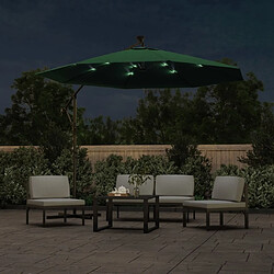 Avis Maison Chic Parasol Jardin | Parasol avec éclairage LED 300 cm Poteau en métal Vert - GKD74779