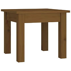 Maison Chic Table basse,Table Console Table d'appoint, Table pour salon Marron miel 35x35x30 cm Bois massif de pin -MN34374