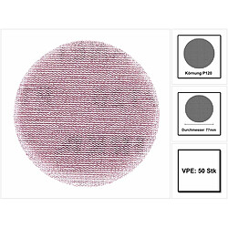 Mirka ABRANET Disque abrasif pour ponçage Grip - Ø 77mm P120 - 50 pièces. ( 5420305012 )