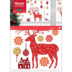 Avis Nouvelles Images Sticker fenêtre Noël ""Le Cerf""