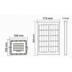 Avis Tradex PANNEAU SOLAIRE 50 WATT LUMIÈRE FROIDE 6500K IP65 TÉLÉCOMMANDE S12A-50W