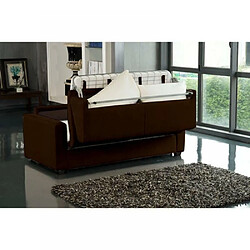 Acheter Inside 75 Canapé EXPRESS 4 Places DREAMER Convertible lit 160* 197*16 Microfibres marron chocolat matelas 16 cm