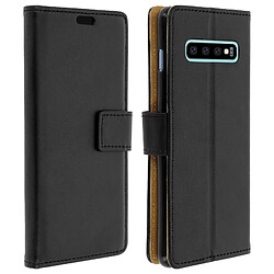 Avizar Housse Samsung Galaxy S10 Etui Portefeuille Protection Folio Stand Vidéo - Noir