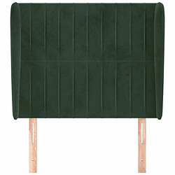 Avis Maison Chic Tête de lit moderne avec oreilles pour chambre - Décoration de lit Vert foncé 83x23x118/128 cm Velours -MN76816