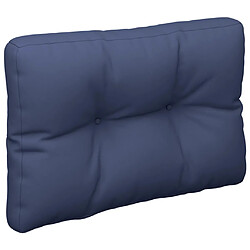 vidaXL Coussin de palette bleu marine 50x40x12 cm tissu