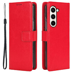 Htdmobiles Housse pour Samsung Galaxy Z Fold 5 5G - etui coque pochette portefeuille - ROUGE