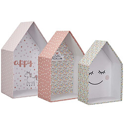 The Home Deco Kids Lot de 3 boites gigognes Maison Little princesse.