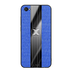 Wewoo Coque Souple Pour l'étui de protection TPU antichoc Vivo X9 XINLI Stitching Cloth Bleu