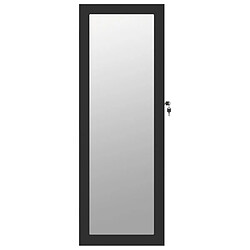 Avis vidaXL Armoire à bijoux avec miroir murale noir 37,5x10x106 cm