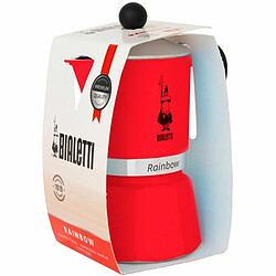 Cafetière Italienne Bialetti Rainbow Rouge Métal Aluminium 60 ml