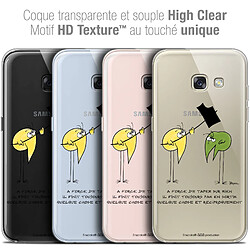 Caseink Coque Housse Etui Samsung Galaxy A7 2017 A700 (5.7 ) [Crystal Gel HD Collection Les Shadoks ? Design A Force - Souple - Ultra Fin - Imprimé en France]