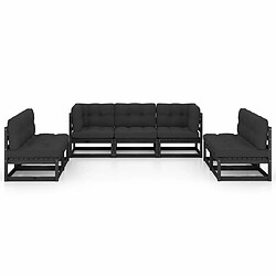 Avis Maison Chic Salon de jardin 7 pcs + coussins - Mobilier/Meubles de jardin - Table et chaises d'extérieur bois de pin massif -MN59908