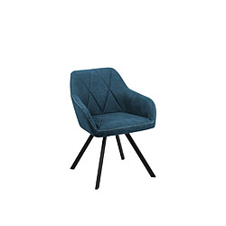 Acheter Beliani Chaise de salle à manger MONEE Set de 2 Tissu Bleu azur