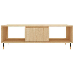 Maison Chic Table basse,Table Console Table d'appoint, Table pour salon chêne sonoma 104x60x35 cm bois d'ingénierie -MN44960 pas cher