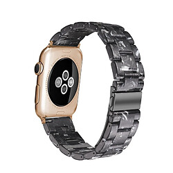 Wewoo Bracelet de montre en résine Simple Fashion pour Apple Watch séries 5 et 4 40 mm et séries 3 et 2 et 1 38 mm Fleur noire pas cher