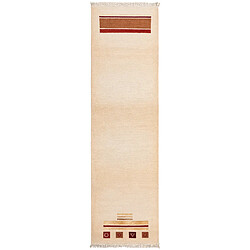 Vidal Tapis de couloir en laine 297x84 beige Darya