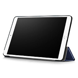 Wewoo Housse Étui Coque Etui à rabat horizontal en cuir Custer Texture pour iPad Air 201910,5 poucesavec support triple rabattable et fonction veille / réveil bleu foncé pas cher