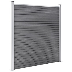 Acheter vidaXL Clôture de jardin WPC 699x186 cm Gris