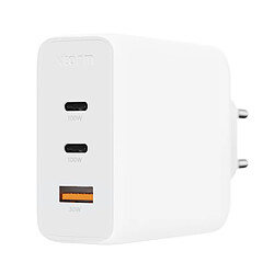 Xtorm Chargeur Secteur GaN² 100W 2 USB C + USB Format Compact Blanc