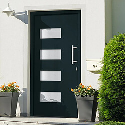 vidaXL Porte d'entrée Aluminium et PVC Anthracite 100x200 cm