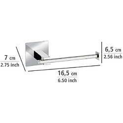 Wenko 23859100 Turbo-Loc Dérouleur de papier WC Quadro, Acier inoxydable, 16,5 x 6,5 x 7 cm, Chromé