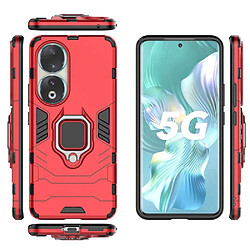 Htdmobiles Coque pour Huawei Honor 90 5G - housse etui rigide anti choc + verre trempe - ROUGE