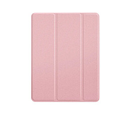 Etui en PU veille/réveil automatique avec support tri-pliure et rainure de rangement pour crayon apple or rose pour votre Apple iPad 10.2 (2019)