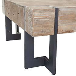 Mendler Table basse de salon HWC-A15, table d'appoint , jardinière, bois massif de sapin rustique ~ 70x70cm pas cher