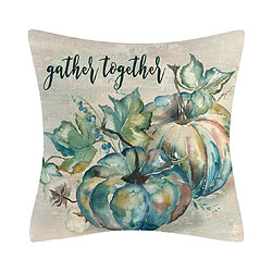 P78 4PCS 45 * 45cm Thanksgiving Aquarelle Pumpkin Pumpkin motif Linge Taie d'oreiller Maison de vacances Coussin d'oreiller Sofa Coussin Coussin pas cher