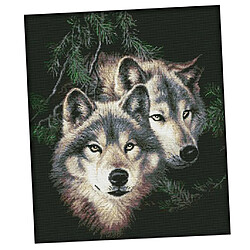 Un cadeau de Noël estampé sur un motif de loups à motif de loups de 14 ct