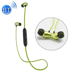 Wewoo Oreillette Bluetooth IPX4 Écouteurs Magnétiques Étanches Sans Fil V4.1 Stéréo In-Ear Casque, Pour iPhone, Samsung, Huawei, Xiaomi, HTC & Autres Smartphones Vert