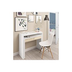 Loungitude Bureau extensible CLEA 2 tiroirs pas cher