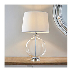 Endon Lampe de table Gideon Verre,acier,tissu Verre transparent,Nickel 1 ampoule 59,5cm