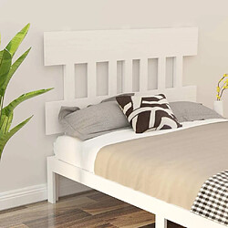 Maison Chic Tête de lit scandinave,Meuble de chambre Blanc 138,5x3x81 cm Bois massif de pin -MN10783