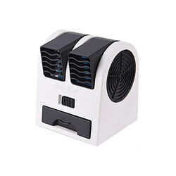 Mini Ventilateur Créatif à Double Trou Sans Ventilateur De Refroidissement À Feuilles Parfum Silencieux Petit Ventilateur De Bureau USB Portable-Noir