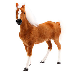 simulation peluche cheval en peluche animal peluche décor à la maison ornement marron