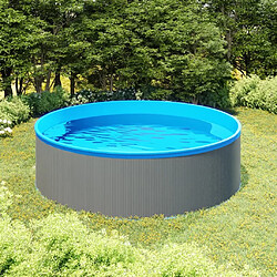 vidaXL Piscine à éclaboussures 350x90 cm Gris