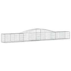 vidaXL Panier de gabions arqué 400x50x40/60 cm Fer galvanisé