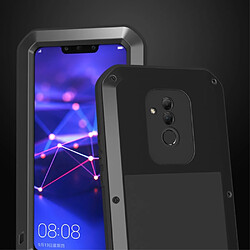 Coque en silicone anti-poussière antichoc, anti-choc et anti-projections, puissant défenseur noir pour votre Huawei Mate 20 Lite/Maimang 7