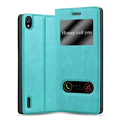 Cadorabo Coque Huawei ASCEND P7 Etui en Turquoise