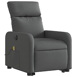 Avis Maison Chic Fauteuil Relax pour salon, Fauteuil inclinable de massage électrique Gris foncé Tissu -GKD36941