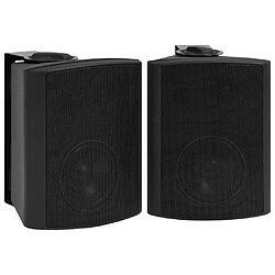 vidaXL Haut-parleurs stéréo muraux 2 pcs noir intérieur extérieur 100W